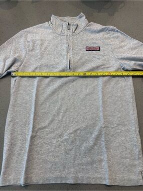 Vineyard Vines Men’s Light Gray Half-Zip Pullover Sweater